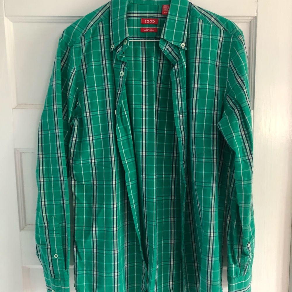 Green Plaid Dress Shirt